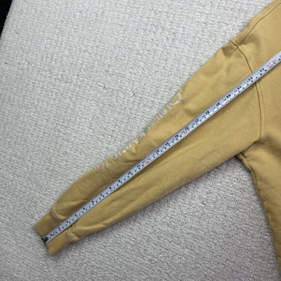 VTG Y2K Quicksilver Sweatshirt Mens L Pastel Yellow Surfer Skater Baggy Beach - Picture 9 of 14